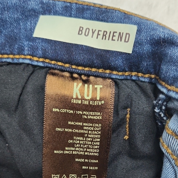 Kut from the Kloth Blue Straight Leg Denim - Picture 2 of 6